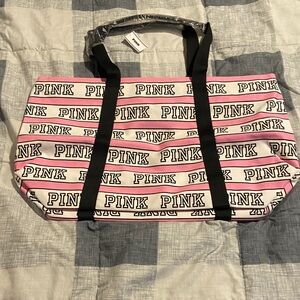 PINK Victoria's Secret Striped Pink Tote